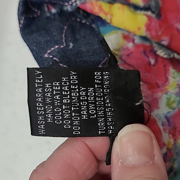 Morgan Cole Colorful Shacket with Denim & Embroidery size Medium - Picture 6 of 9